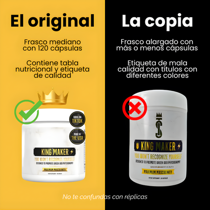 KING MAKER – Potenciador natural de testosterona para hombres