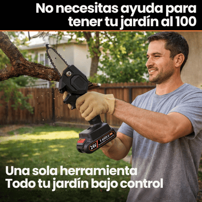 Motosierra Electrica Recargable Portátil de 7 pulgadas de Corte Rápido - Cómoda y Ligera