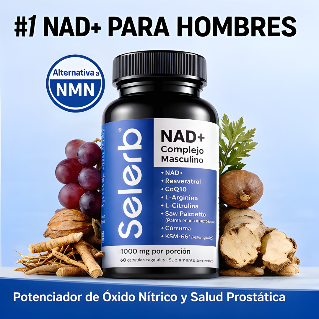 SELERB NAD+ – Energía, rendimiento masculino y vitalidad que se siente cada día