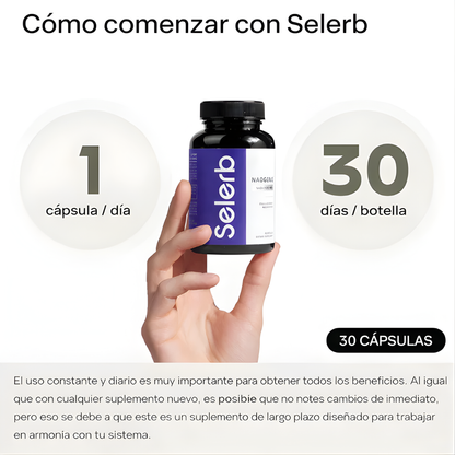 SELERB NAD+ – Energía, rendimiento masculino y vitalidad que se siente cada día