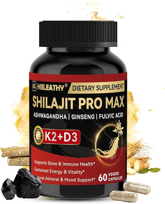 Shilajit Pro Max —   5 en 1 - Poder y Rendimiento Masculino—    Despierta la bestia. Recupera tu poder.
