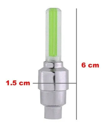 Luz Bicicleta Ciclismo Led Valvula Neón