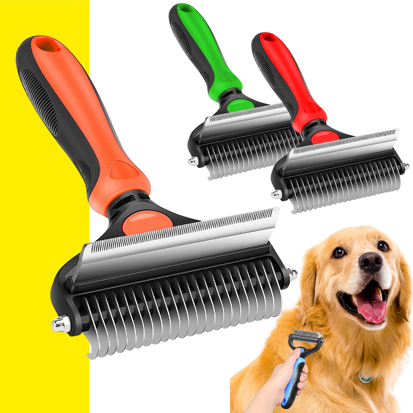 Cepillo 2 En 1 Mascotas Quita Pelos Nudo