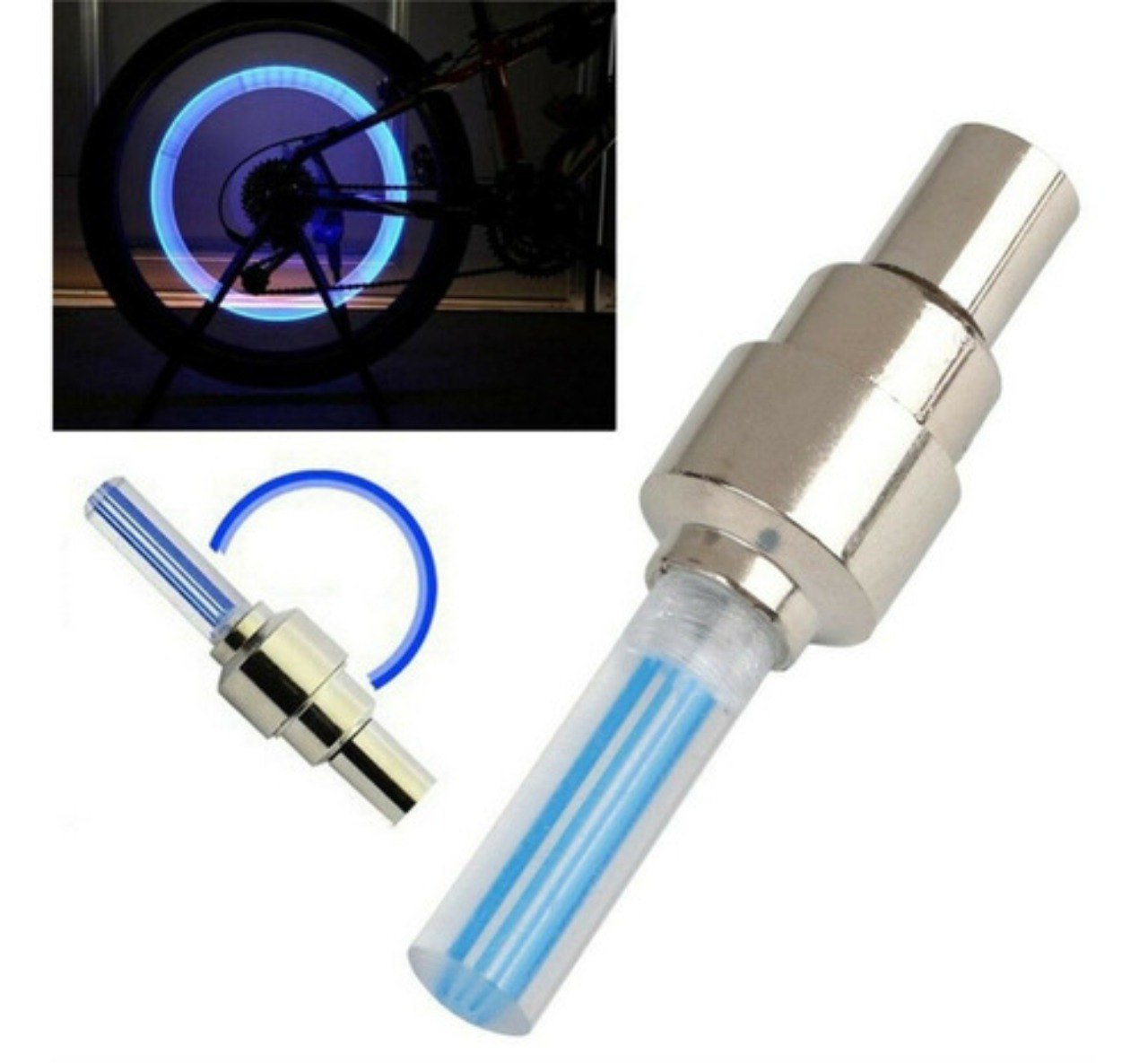 Luz Bicicleta Ciclismo Led Valvula Neón